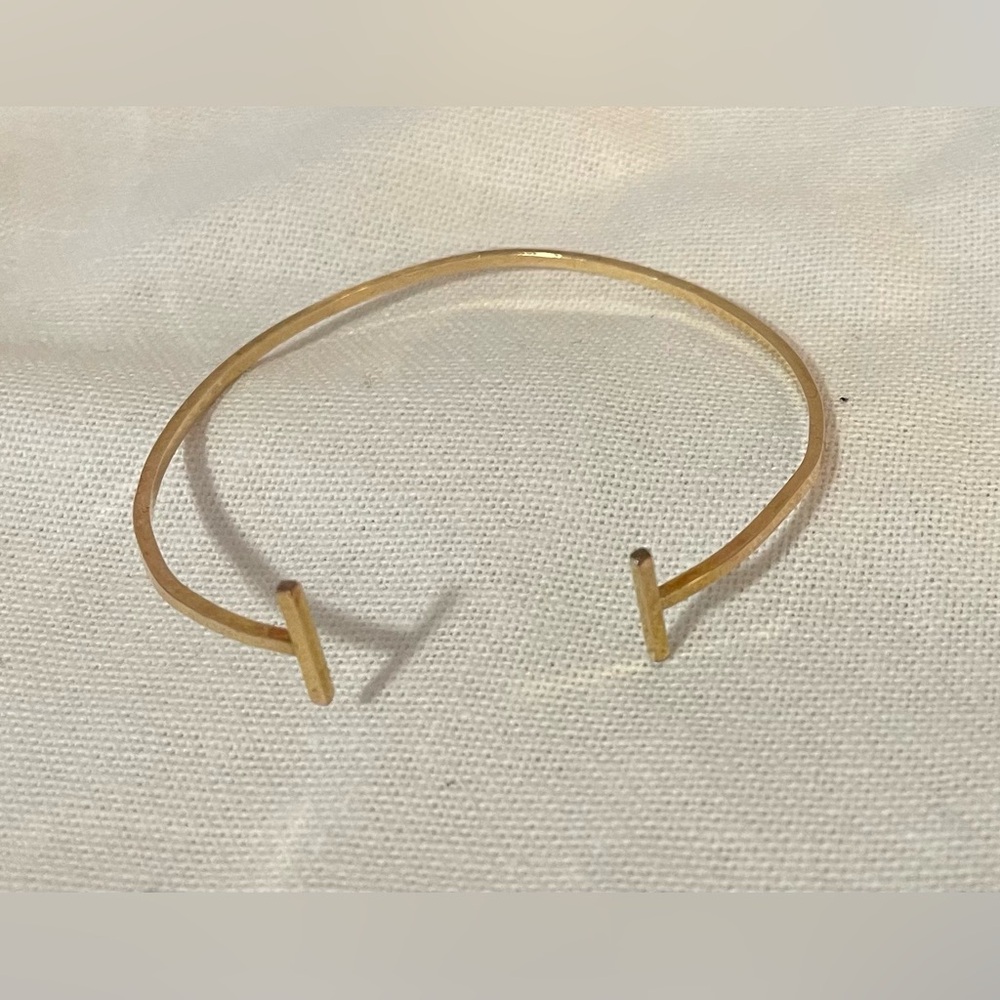 Adjustable Thin Open Gold Bracelet Bangle Cuff